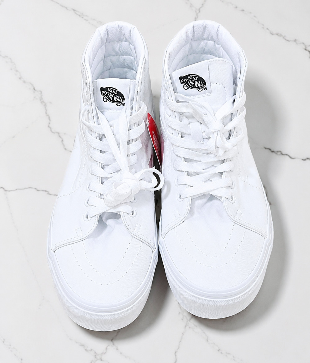 Vans Sk8-Hi White High Top Sneakers Men’s 7.5 Women’s 9 All White